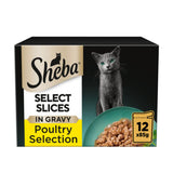 Sheba Select Slices Adult Wet Cat Food Poultry Selection in Gravy 12x85g Pouch
