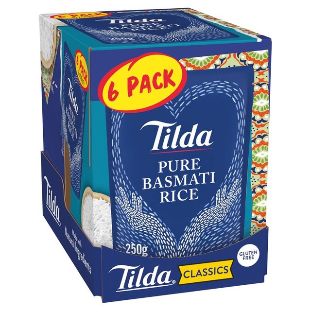 Tilda Microwave Pure Basmati Rice 6 x 250g GOODS M&S