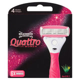 Wilkinson Sword Quattro For Women Razor Blades 6 per pack
