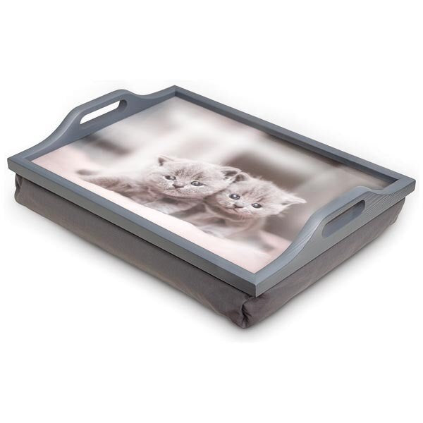 Wooden Lap Tray with Cushion Kittens GOODS Superdrug