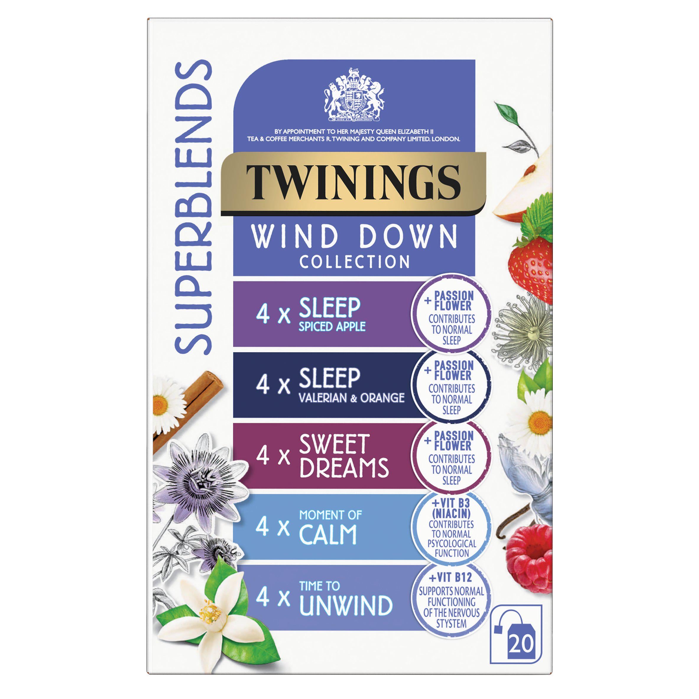 Twinings Superblends Wind Down Collection 33.2g x20 GOODS Sainsburys