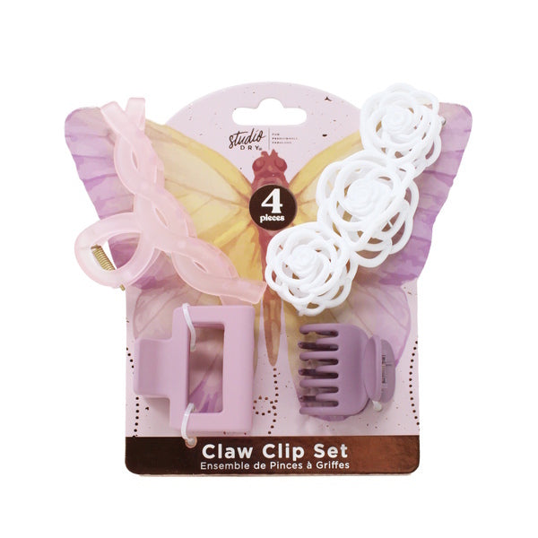 Studio Dry butterfly claw clip set 4 pack (British brand)