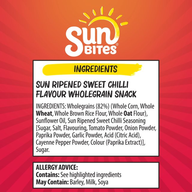 SunBites Sweet Chilli Multigrain Multipack Snacks 6 per pack GOODS M&S