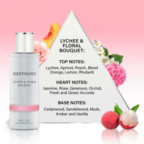 DNR Scentology Lychee & Floral Body Mist 200ml - British product