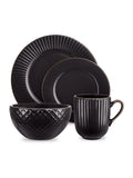 Tower 16 piece black dinnerware set (British brand)