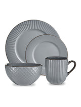 Tower 16 Piece Grey Dinnerware Set