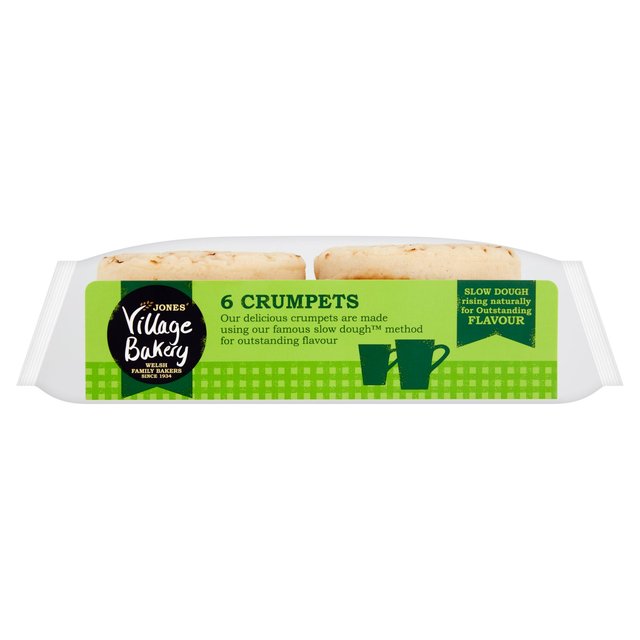 Village Bakery Slow-dough Crumpets 6 per pack GOODS M&S