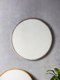 Gallery Home Silver Ashford Antique Large round wall mirror, UK version
