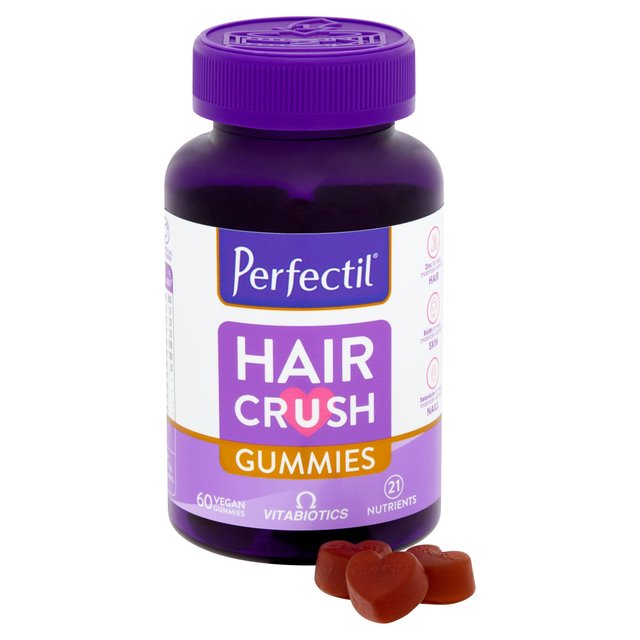 Vitabiotics Vegan Mixed Berry Perfectil Hair Crush Gummies 60 per pack GOODS M&S