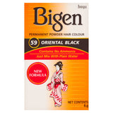 Bigen Permanent Powder Hair Colour 59 Oriental Black 6g