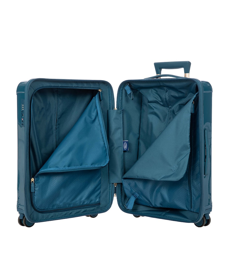 Hardwearing Recycled Polycarbonate Spinner Suitcase in Marine Hue