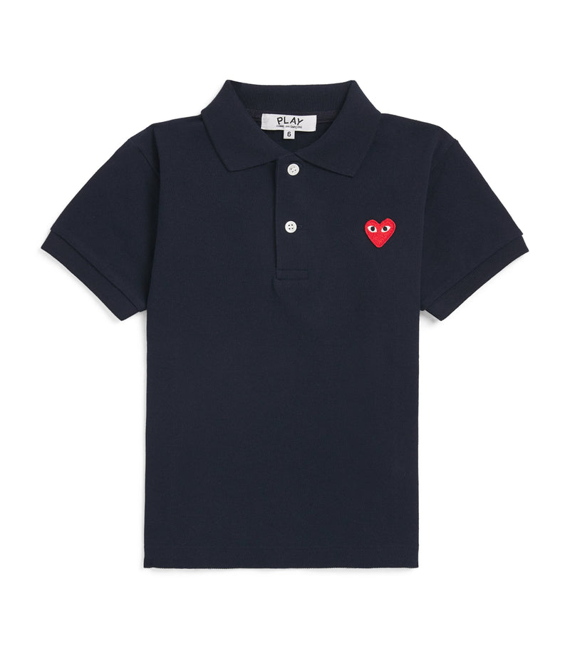 Comme Des Garçons cotton polo shirt with heart logo for kids 2-6 years - British product