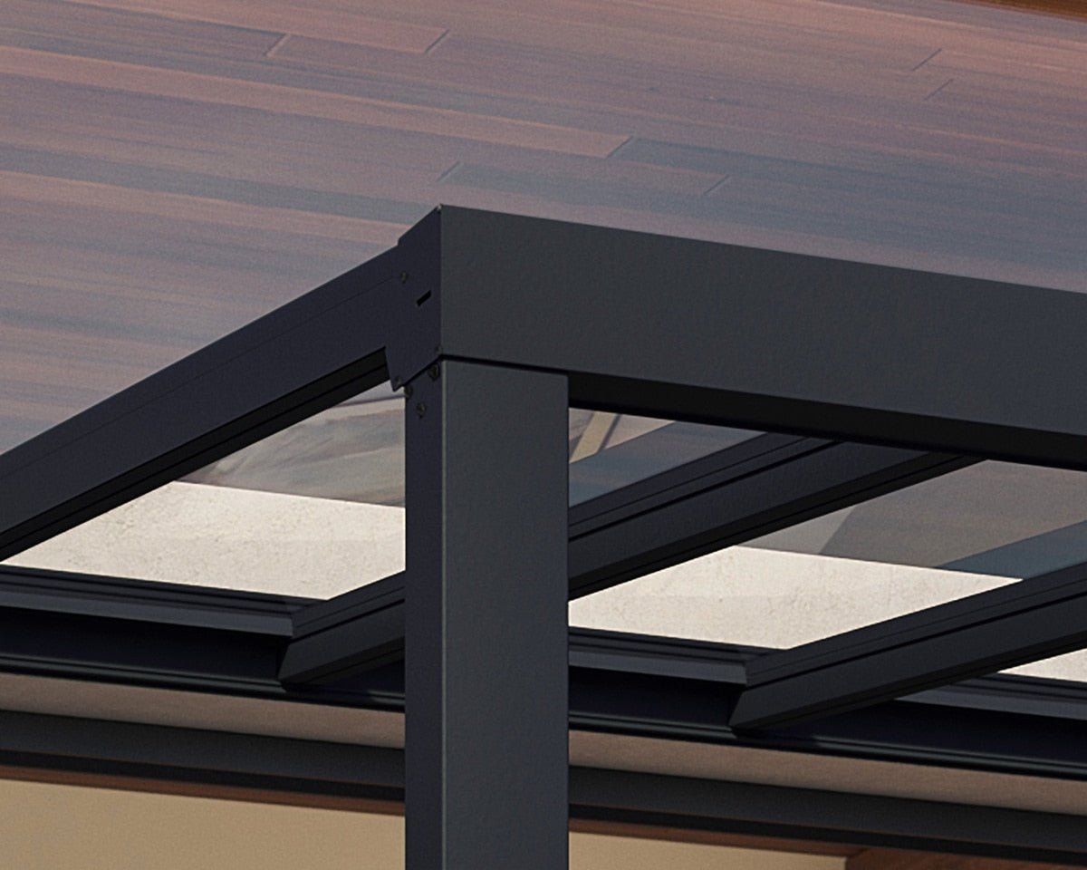 Palram Canopia Stockholm 11ft 2" x 12ft 2" (3.4 x 3.7m) Aluminium Patio Cover - McGrocer