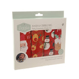 Ziggle Christmas Reds Bandana Dribble Bib Set Pack of 4