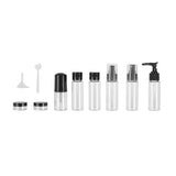 Livingandhome 11 Piece Transparent Travel Bottle Set