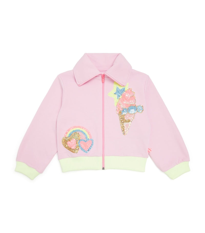 Billieblush Sequinned Zip-Up Sweatshirt for Children 2-12 Years - British product