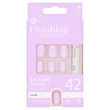 DNR Finishing Touches Lilac Short Square Artificial Nails