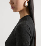 Givenchy large structural huggie earrings, UK version