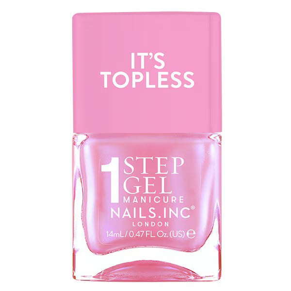 Nails.INC Addison Pink Iridescent Nail Polish 14ml, imported from the UK