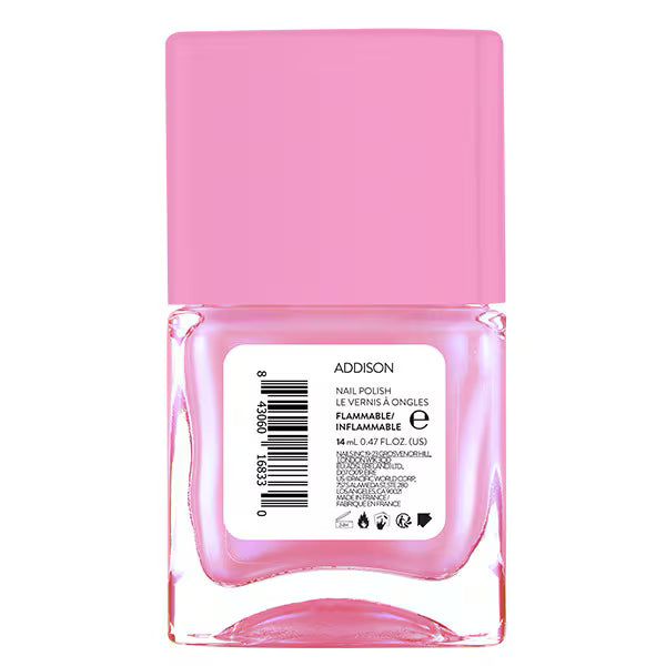 Nails.INC Addison Pink Iridescent Nail Polish 14ml, imported from the UK
