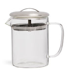 Medium-Sized Glass Tea Pot with Silver Lid 450ml