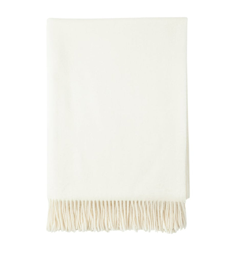 Harrods of London cashmere fringed throw 140cm x 190cm, UK version