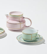 Verde Green Porcelain Teacup with 245ml Capacity