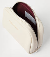 Compact Grained Leather Wash Bag for Travel Essentials