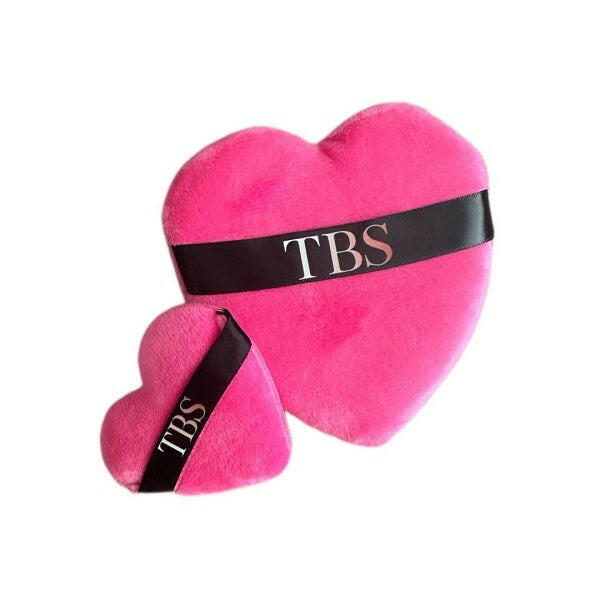 TBS Heart Shape Powder Puff 2 Pieces GOODS Superdrug