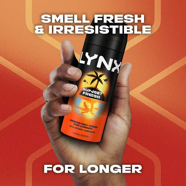 Lynx Sunset Fresh Body Spray 150ml Aerosol, UK version