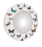 Convex Wall Mirror with Butterfly Border, 50cm Approx.