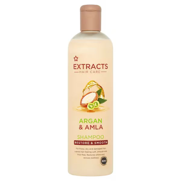 Superdrug Extracts Argan Amla Shampoo 400ml (British brand)