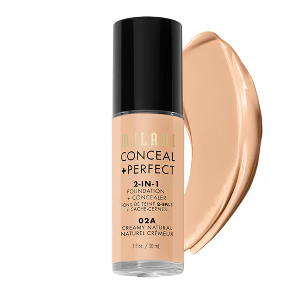 Milani Conceal + Perfect 2 in 1 Foundation 02A Creamy Natural 30ml