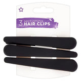 Superdrug Black Sectioning Clips X3 Hair Styling