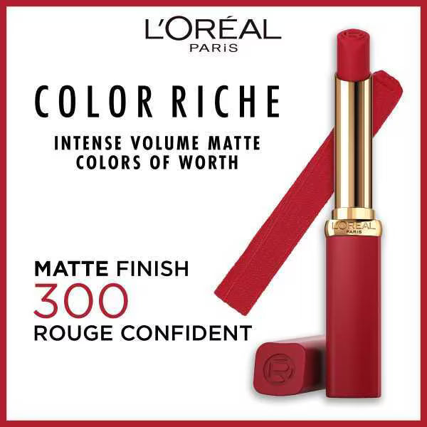 L'Oréal Paris Lipstick Rouge Confident, imported from the UK