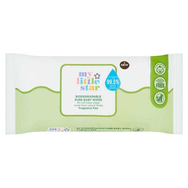 Superdrug My Little Star Biodegradable Pure Baby Wipes 60 GOODS Superdrug