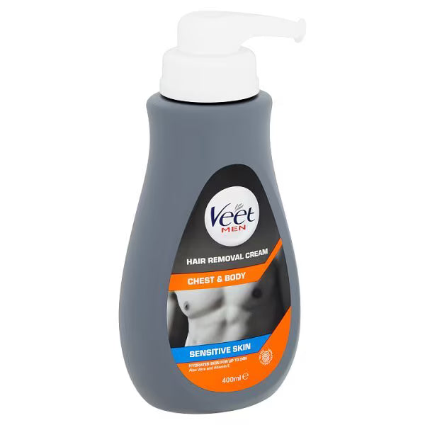 Veet Men Hair Removal Cream Chest Body Sensitive 400ml (British brand)