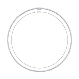 5.00ctw Round Brilliant Cut Diamond Tennis Necklace, 14ct White Gold - McGrocer