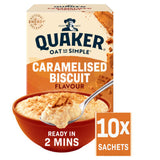 Quaker caramelised biscuit porridge sachets 10 x 33.4g, imported from the UK