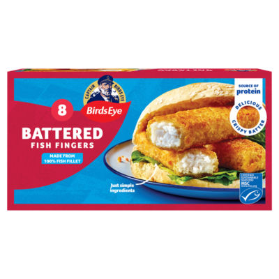 Birds Eye Crispy Battered Fish Fingers 224g - British product
