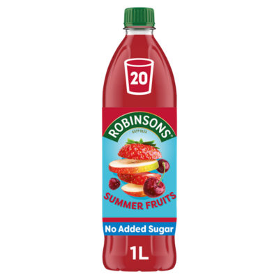 Robinsons summer fruits squash 1L, imported from the UK