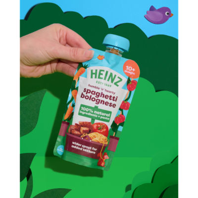 Heinz Spaghetti Bolognese baby food pouch for 10+ months 180g (British brand)