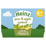 Heinz By Nature Pear and Apple Custard 6+ Months Baby Food 4 x 100g