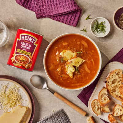 Heinz French Onion Soup with red wine 400g can, UK version
