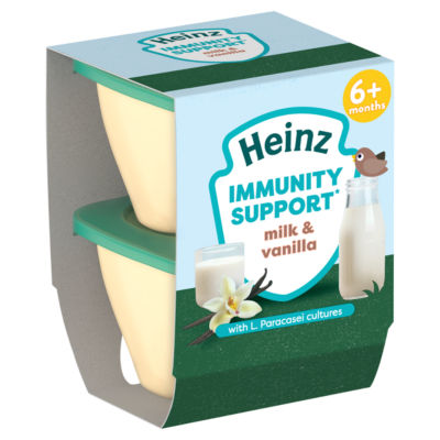Heinz Baby Milk Pot Vanilla Immunity Support 2x100g, UK version