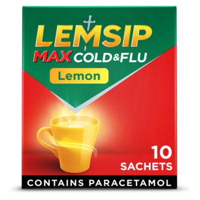 Lemsip Max Forkjølelse og influensa sitronpulver 10 poser