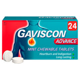 Gaviscon Advance Double Strength Mint Flavour Heartburn & Indigestion Tablets x 24