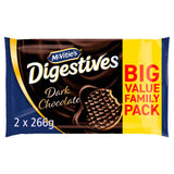 McVitie's dark chocolate digestive biscuits twin pack 2x266g, imported from the UK