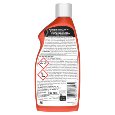 Mr Muscle sink and drain unblocker gel 500ml, imported from the UK