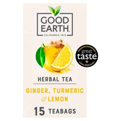 Good Earth Turmeric Lemon Flavoured Herbal Tea Bags x 15
